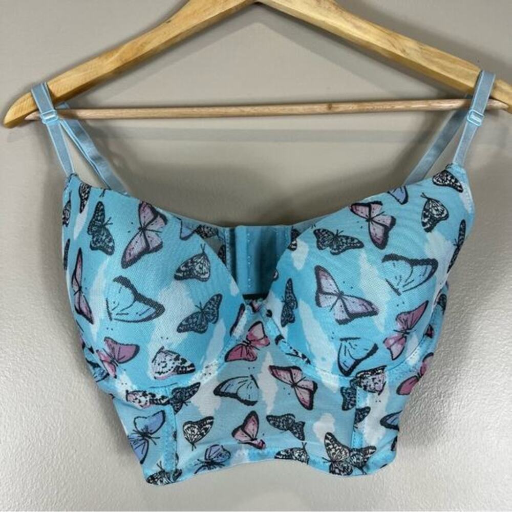 Hush Intimates Blue Butterfly Longline Bra
